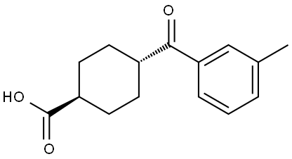 TRANS-4-(3-METHYLBENZOYL)CYCLOHEXANE-1-CARBOXYLIC ACID Struktur
