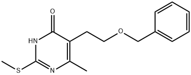 5-[2-(BENZYLOXY)ETHYL]-6-METHYL-2-(METHYLSULFANYL)-4(3H)-PYRIMIDINONE Struktur