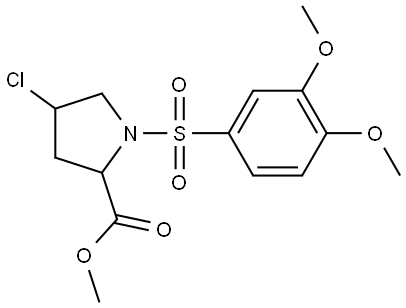 METHYL 4-CHLORO-1-[(3,4-DIMETHOXYPHENYL)SULFONYL]-2-PYRROLIDINECARBOXYLATE Struktur