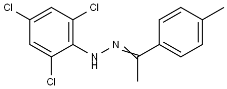 1-(4-METHYLPHENYL)-1-ETHANONE N-(2,4,6-TRICHLOROPHENYL)HYDRAZONE Struktur