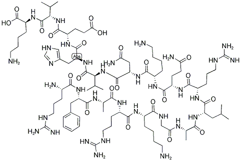 ARG-PHE-ALA-ARG-LYS-GLY-ALA-LEU-ARG-GLN-LYS-ASN-VAL-HIS-GLU-VAL-LYS 結構式