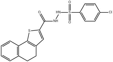 4-CHLORO-N'-(4,5-DIHYDRONAPHTHO[1,2-B]THIOPHEN-2-YLCARBONYL)BENZENESULFONOHYDRAZIDE Structure