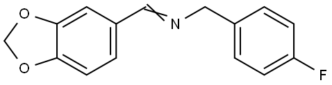 N-[(Z)-1,3-BENZODIOXOL-5-YLMETHYLIDENE](4-FLUOROPHENYL)METHANAMINE Struktur