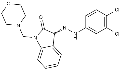 1-(MORPHOLINOMETHYL)-1H-INDOLE-2,3-DIONE 3-[N-(3,4-DICHLOROPHENYL)HYDRAZONE] Struktur