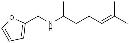 (1,5-DIMETHYL-HEX-4-ENYL)-FURAN-2-YLMETHYL-AMINE Struktur