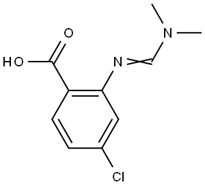 4-CHLORO-2-([(E)-(DIMETHYLAMINO)METHYLIDENE]AMINO)BENZENECARBOXYLIC ACID Struktur