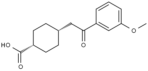 CIS-4-[2-(3-METHOXYPHENYL)-2-OXOETHYL]CYCLOHEXANE-1-CARBOXYLIC ACID Struktur