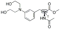 L-N-ACETYL-(M-BIS-HYDROXYETHYLAMINO)-PHENYLALANINE METHYL ESTER, [3H]- Struktur