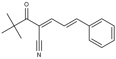 2-(2,2-DIMETHYLPROPANOYL)-5-PHENYLPENTA-2,4-DIENENITRILE Struktur