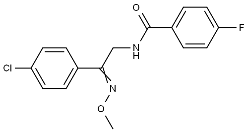 N-[2-(4-CHLOROPHENYL)-2-(METHOXYIMINO)ETHYL]-4-FLUOROBENZENECARBOXAMIDE Struktur