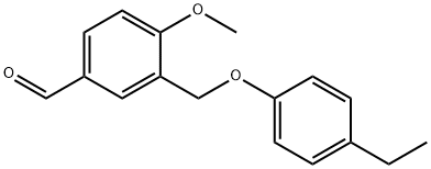 3-(4-ETHYL-PHENOXYMETHYL)-4-METHOXY-BENZALDEHYDE Struktur