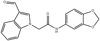 N-BENZO[1,3]DIOXOL-5-YL-2-(3-FORMYL-INDOL-1-YL)-ACETAMIDE Struktur