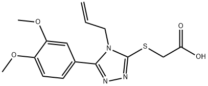 [4-ALLYL-5-(3,4-DIMETHOXY-PHENYL)-4 H-[1,2,4]TRIAZOL-3-YLSULFANYL]-ACETIC ACID Structure