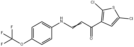 (E)-1-(2,5-DICHLORO-3-THIENYL)-3-[4-(TRIFLUOROMETHOXY)ANILINO]-2-PROPEN-1-ONE Struktur