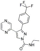 N-ETHYL-4-(PYRAZIN-2-YL)-3-[4-(TRIFLUOROMETHYL)PHENYL]PYRAZOLE-1-CARBOXAMIDE Structure