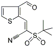 2-(TERT-BUTYLSULFONYL)-3-(3-FORMYL-2-THIENYL)ACRYLONITRILE Struktur