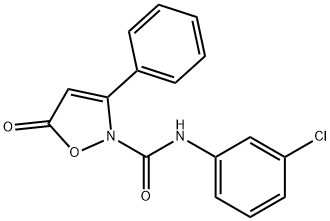 N-(3-CHLOROPHENYL)-5-OXO-3-PHENYL-2(5H)-ISOXAZOLECARBOXAMIDE Struktur