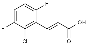 2-CHLORO-3,6-DIFLUOROCINNAMIC ACID Struktur