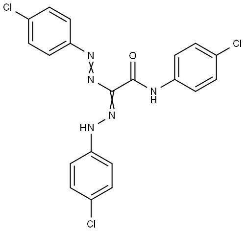 N-(4-CHLOROPHENYL)-2-[2-(4-CHLOROPHENYL)DIAZENYL]-2-[2-(4-CHLOROPHENYL)HYDRAZONO]ACETAMIDE Struktur