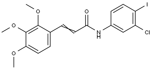 N-(3-CHLORO-4-IODOPHENYL)-3-(2,3,4-TRIMETHOXYPHENYL)ACRYLAMIDE Struktur
