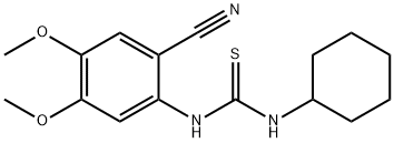 N-(2-CYANO-4,5-DIMETHOXYPHENYL)-N'-CYCLOHEXYLTHIOUREA Struktur