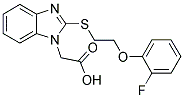 (2-([2-(2-FLUOROPHENOXY)ETHYL]THIO)-1H-BENZIMIDAZOL-1-YL)ACETIC ACID Struktur