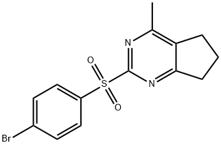 2-[(4-BROMOPHENYL)SULFONYL]-4-METHYL-6,7-DIHYDRO-5H-CYCLOPENTA[D]PYRIMIDINE Structure