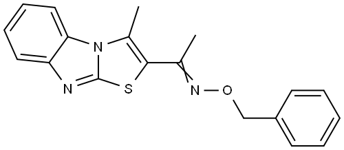 1-(3-METHYL[1,3]THIAZOLO[3,2-A][1,3]BENZIMIDAZOL-2-YL)-1-ETHANONE O-BENZYLOXIME Struktur