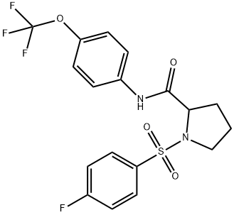 1-[(4-FLUOROPHENYL)SULFONYL]-N-[4-(TRIFLUOROMETHOXY)PHENYL]-2-PYRROLIDINECARBOXAMIDE Structure