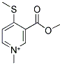 3-(METHOXYCARBONYL)-1-METHYL-4-(METHYLSULFANYL)PYRIDINIUM Struktur