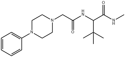 N,3,3-TRIMETHYL-2-([2-(4-PHENYLPIPERAZINO)ACETYL]AMINO)BUTANAMIDE Structure