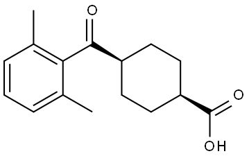 CIS-4-(2,6-DIMETHYLBENZOYL)CYCLOHEXANE-1-CARBOXYLIC ACID Struktur