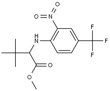 METHYL 3,3-DIMETHYL-2-[2-NITRO-4-(TRIFLUOROMETHYL)ANILINO]BUTANOATE Struktur