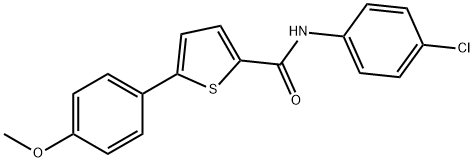 N-(4-CHLOROPHENYL)-5-(4-METHOXYPHENYL)-2-THIOPHENECARBOXAMIDE Structure