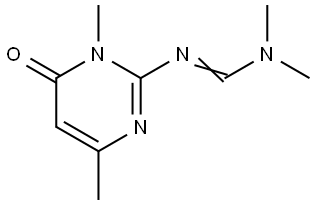 N'-(1,4-DIMETHYL-6-OXO-1,6-DIHYDRO-2-PYRIMIDINYL)-N,N-DIMETHYLIMINOFORMAMIDE Struktur