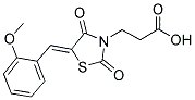 3-[5-(2-METHOXY-BENZYLIDENE)-2,4-DIOXO-THIAZOLIDIN-3-YL]-PROPIONIC ACID Struktur