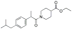 ETHYL 1-[2-(4-ISOBUTYLPHENYL)PROPANOYL]PIPERIDINE-4-CARBOXYLATE Struktur