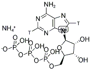 [2,8-3H]ADENOSINE 5'-TRIPHOSPHATE, AMMONIUM SALT Struktur