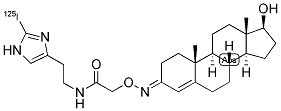 TESTOSTERONE-3-(O-CARBOXYMETHYL)-OXIMINO-(2-[125I]IODOHISTAMINE) Struktur