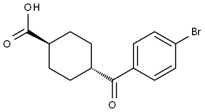 TRANS-4-(4-BROMOBENZOYL)CYCLOHEXANE-1-CARBOXYLIC ACID Struktur