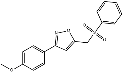 3-(4-METHOXYPHENYL)-5-[(PHENYLSULFONYL)METHYL]ISOXAZOLE Struktur