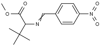 METHYL 3,3-DIMETHYL-2-([(E)-(4-NITROPHENYL)METHYLIDENE]AMINO)BUTANOATE Struktur