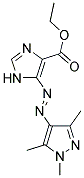 ETHYL 5-[(E)-(1,3,5-TRIMETHYL-1H-PYRAZOL-4-YL)DIAZENYL]-1H-IMIDAZOLE-4-CARBOXYLATE Struktur