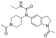 N-(1-ACETYL-2,3-DIHYDRO-(1H)-INDOL-5-YL)-N-(1-ACETYLPIPERIDIN-4-YL)-N'-ETHYLUREA Struktur