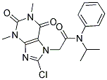 2-(8-CHLORO-1,3-DIMETHYL-2,6-DIOXO-1,2,3,6-TETRAHYDRO-7H-PURIN-7-YL)-N-ISOPROPYL-N-PHENYLACETAMIDE Structure