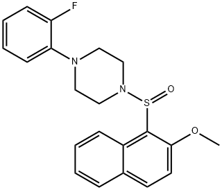 1-(2-FLUOROPHENYL)-4-[(2-METHOXY-1-NAPHTHYL)SULFINYL]PIPERAZINE Struktur