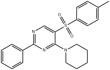 4-METHYLPHENYL 2-PHENYL-4-PIPERIDINO-5-PYRIMIDINYL SULFONE Struktur