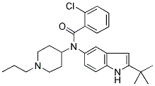 N-(2-TERT-BUTYL-(1H)-INDOL-5-YL)-2-CHLORO-N-(1-PROPYLPIPERIDIN-4-YL)BENZAMIDE Structure