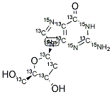 2'-DEOXYGUANOSINE (U-13C10; U-15N5) Structure
