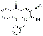 1-FURAN-2-YLMETHYL-2-IMINO-10-OXO-1,10-DIHYDRO-2H-1,9,10A-TRIAZA-ANTHRACENE-3-CARBONITRILE Structure